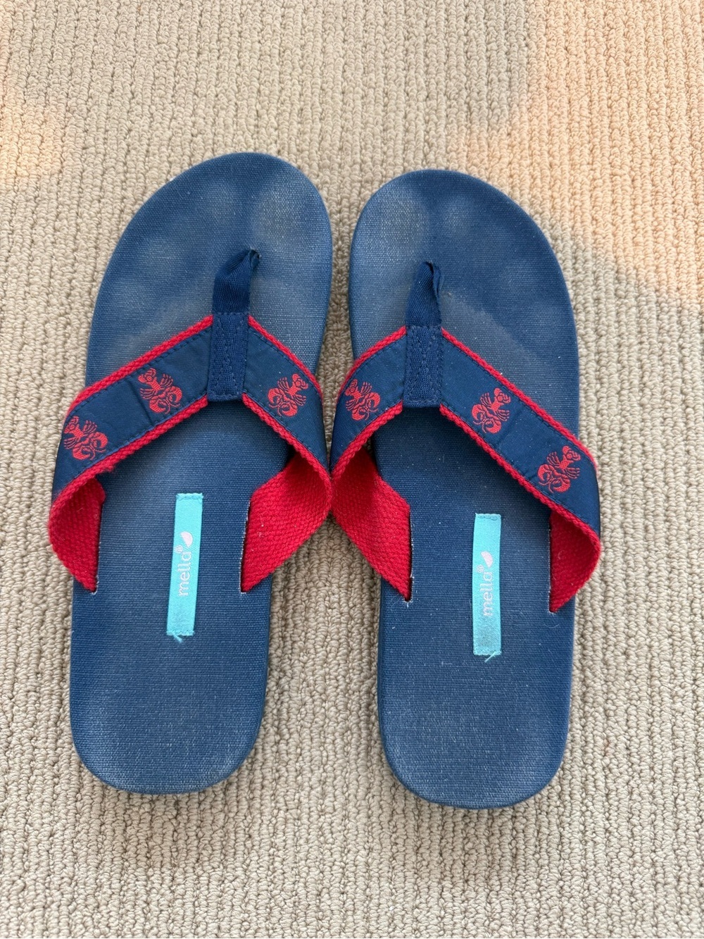 Cute lobster flip flop sandals size 10 🦞